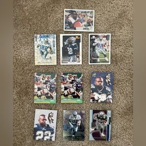 Set of 10 Emmitt Smith Football cards Cowboys